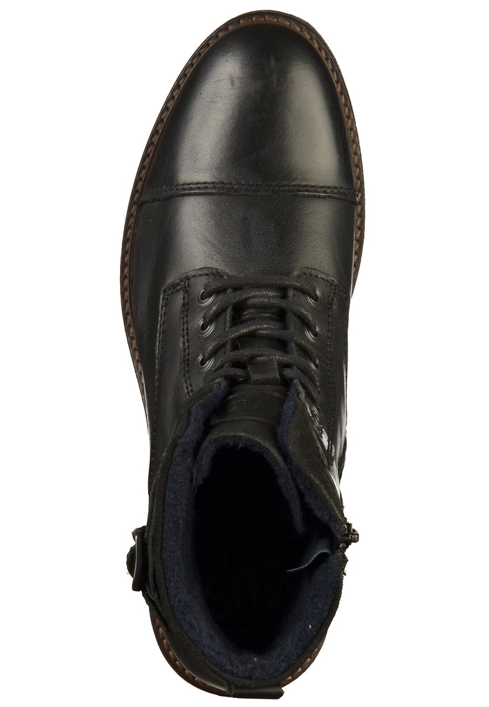 Mustang Stiefelette Leder Schwarz