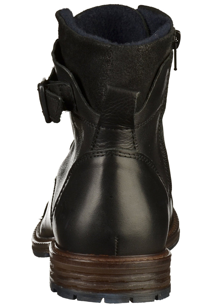 Mustang Stiefelette Leder Schwarz
