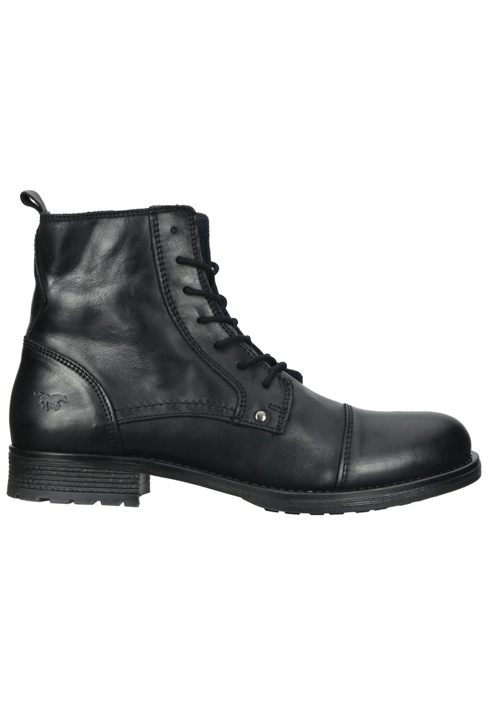 Mustang Stiefelette Leder Schwarz