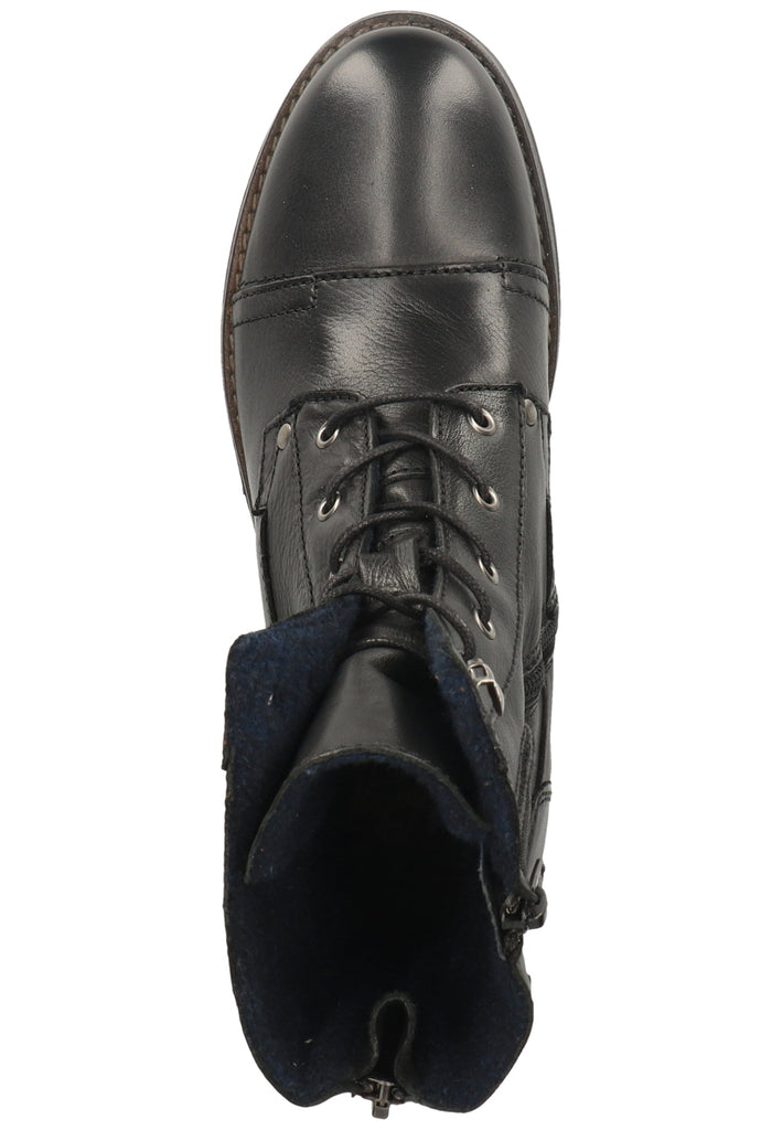 Mustang Stiefelette Leder Schwarz