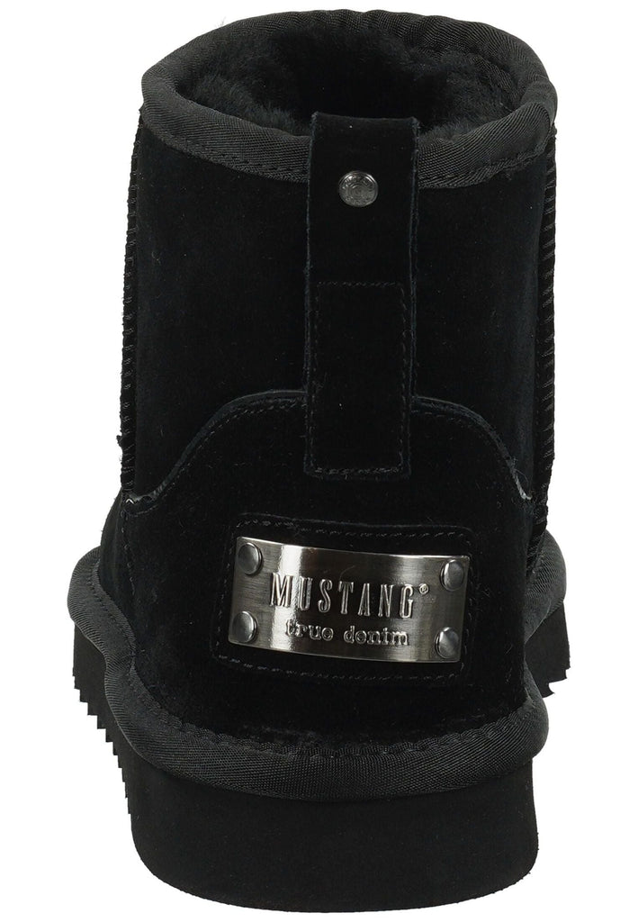 Mustang Stiefelette Leder Schwarz Warmfutter