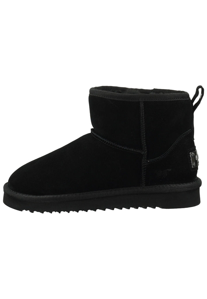 Mustang Stiefelette Leder Schwarz Warmfutter