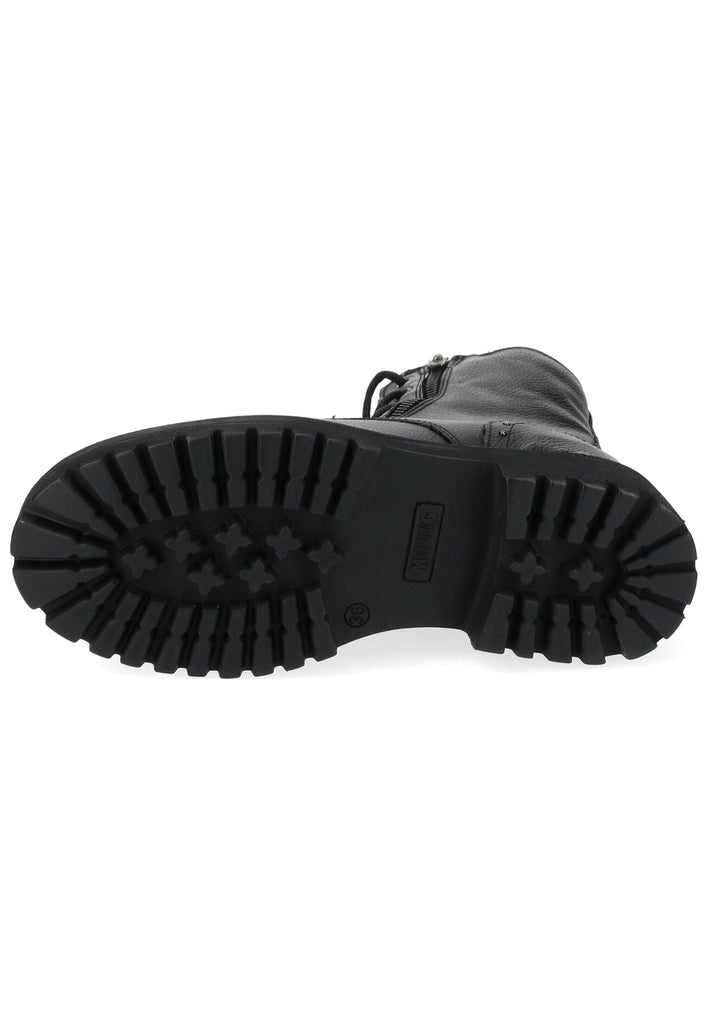 Mustang Stiefelette Leder Schwarz Warmfutter