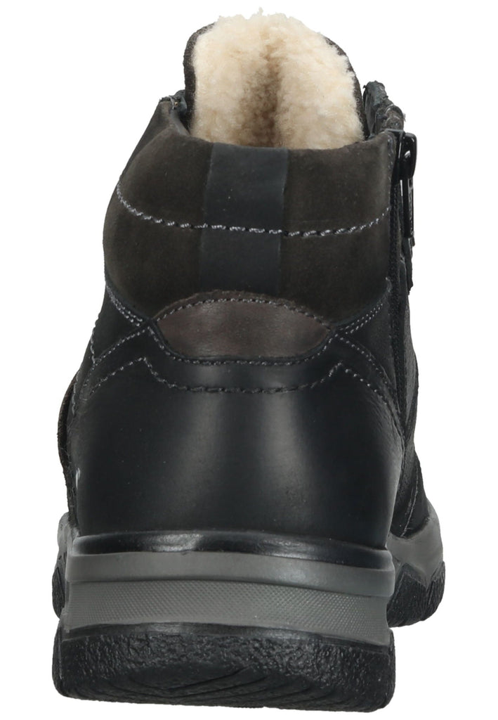 Mustang Stiefelette Leder Schwarz Warmfutter