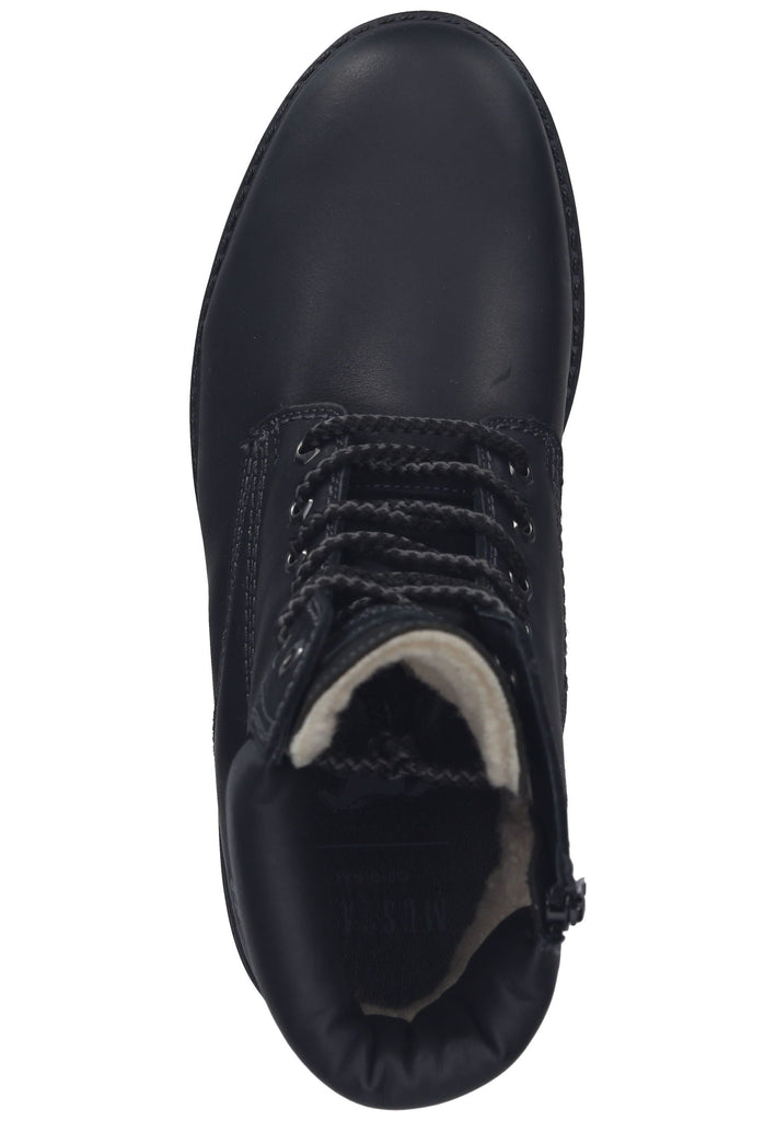 Mustang Stiefelette Leder Schwarz Warmfutter