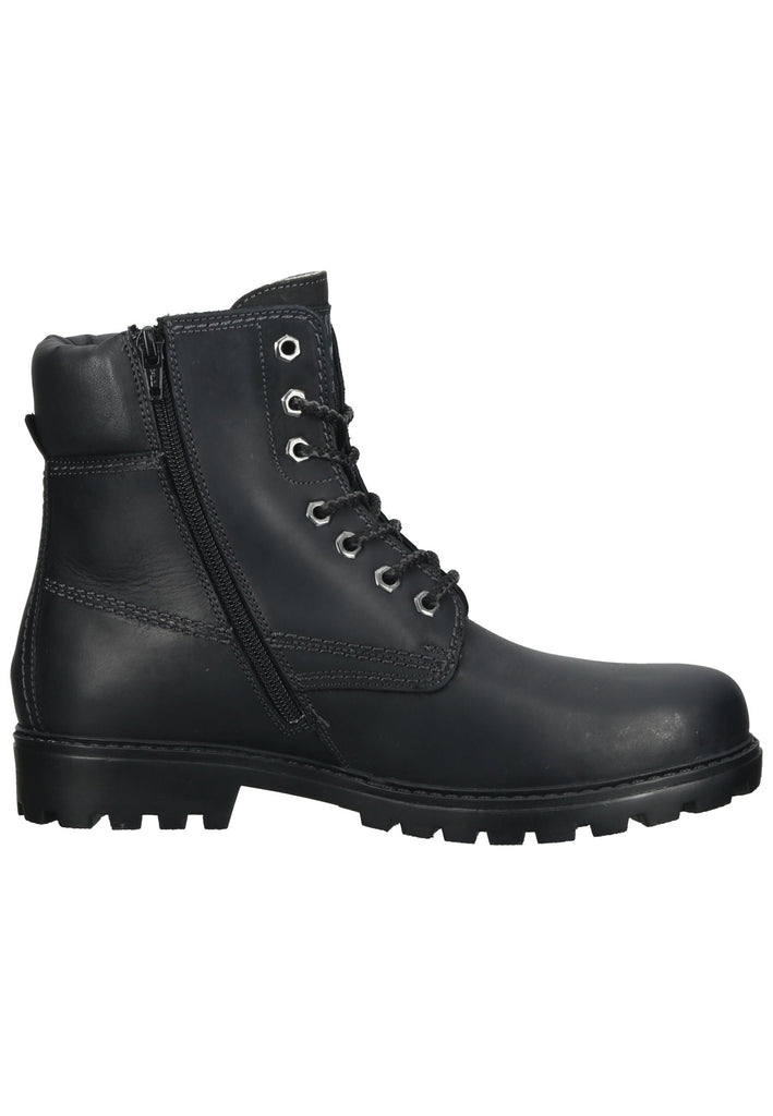 Mustang Stiefelette Leder Schwarz Warmfutter