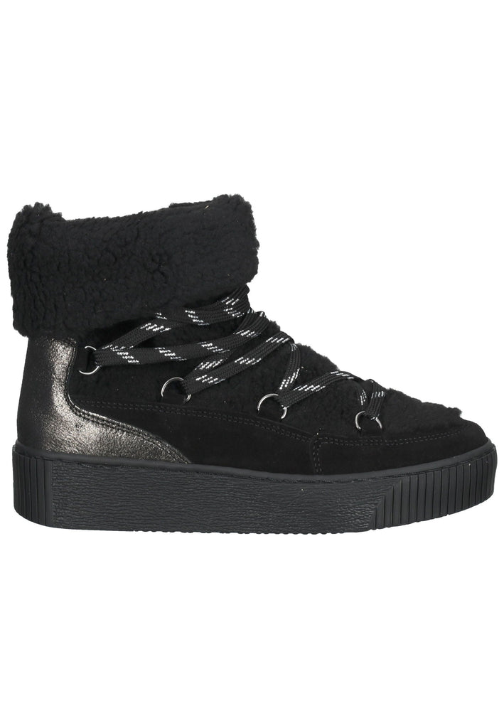 Mustang Stiefelette Leder Schwarz Warmfutter