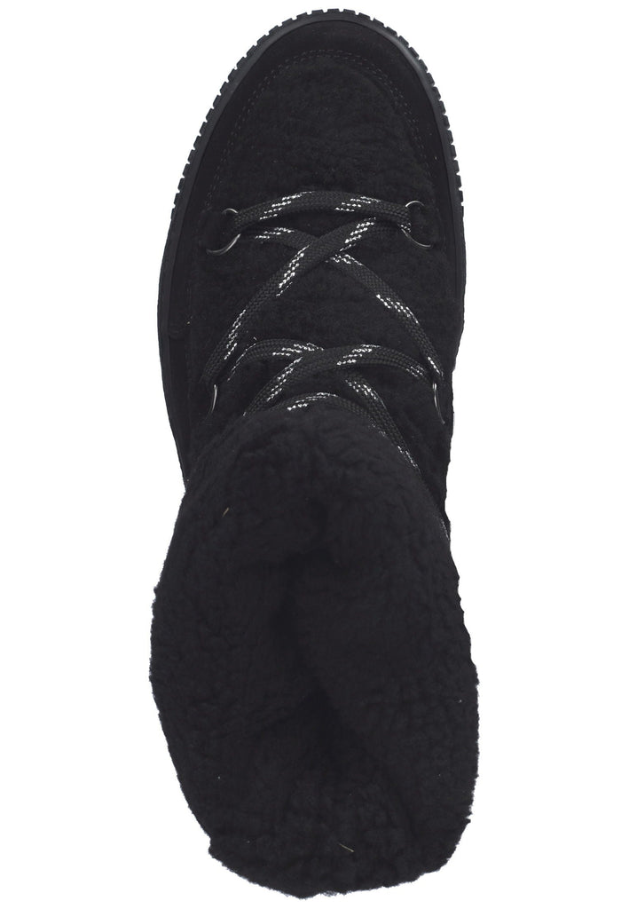 Mustang Stiefelette Leder Schwarz Warmfutter