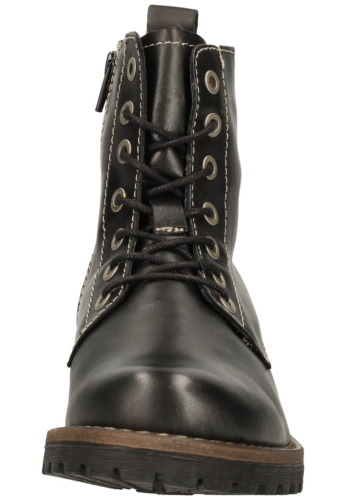 Mustang Stiefelette Leder Schwarz Warmfutter