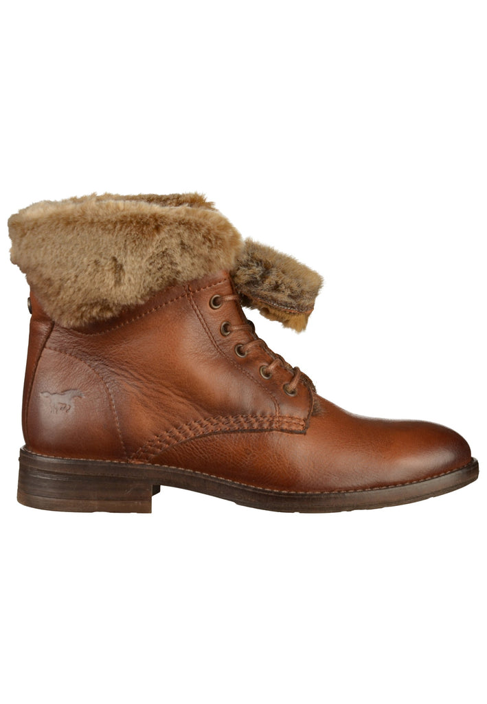 Mustang Stiefelette Leder/Textil Kastanie
