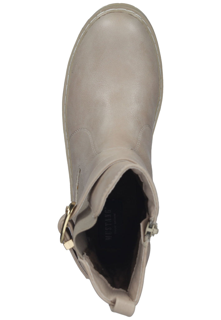 Mustang Stiefelette Lederimitat Beige