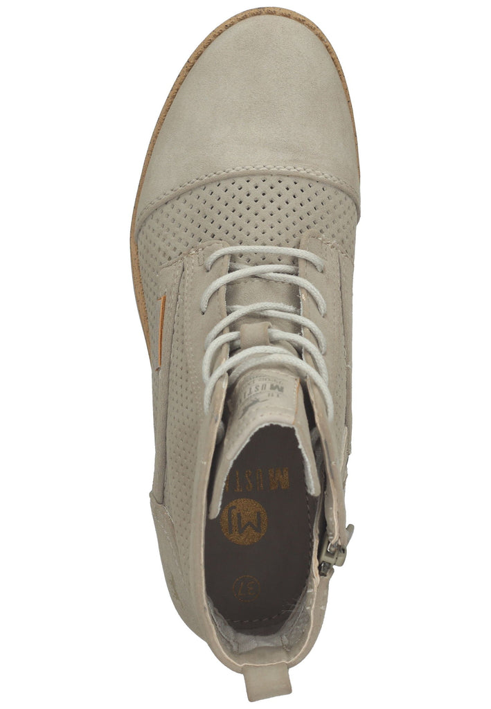 Mustang Stiefelette Lederimitat Beige