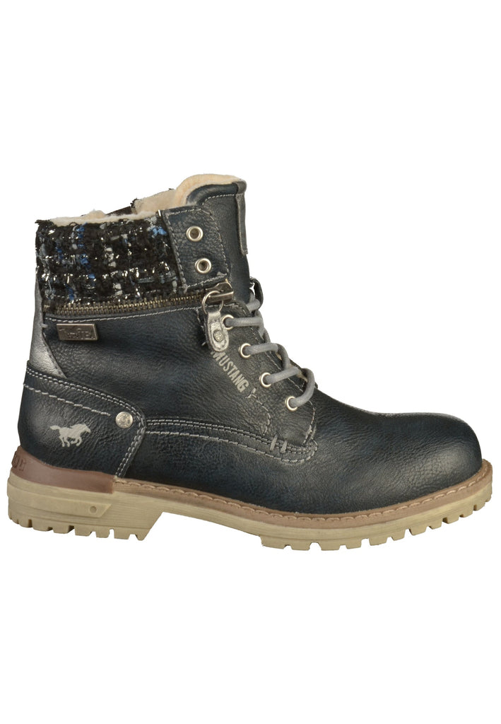 Mustang Stiefelette Lederimitat Blau