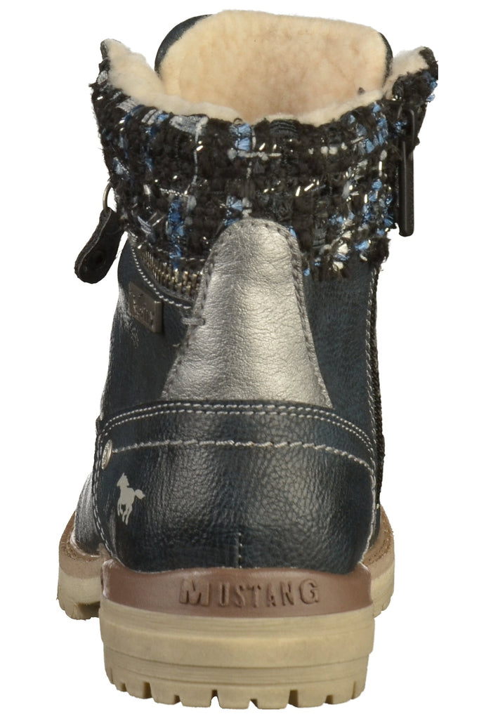 Mustang Stiefelette Lederimitat Blau