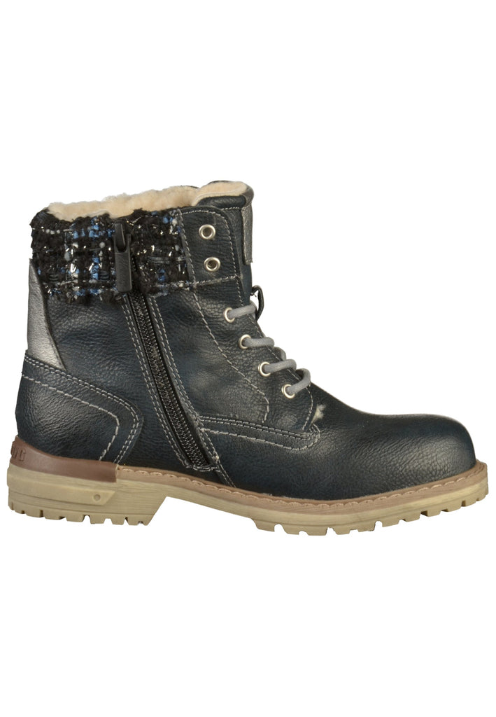 Mustang Stiefelette Lederimitat Blau