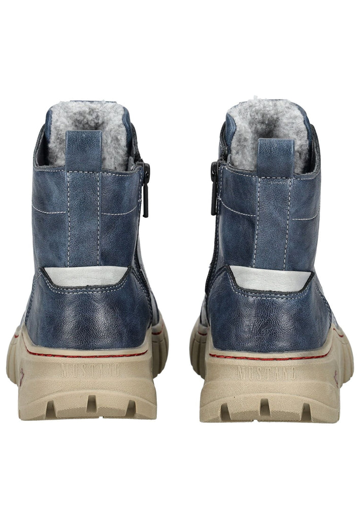 Mustang Stiefelette Lederimitat Blau Warmfutter