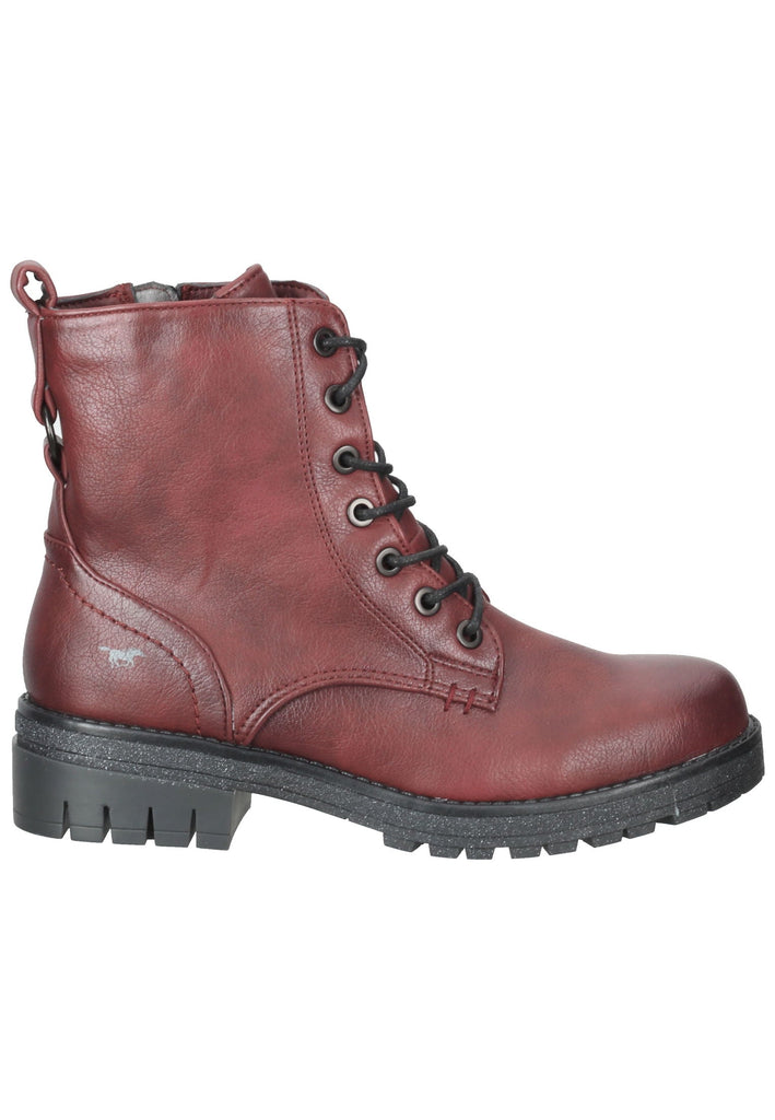 Mustang Stiefelette Lederimitat Bordeaux