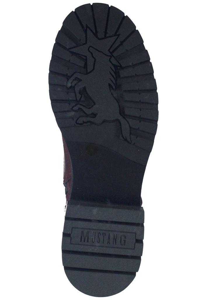 Mustang Stiefelette Lederimitat Bordeaux