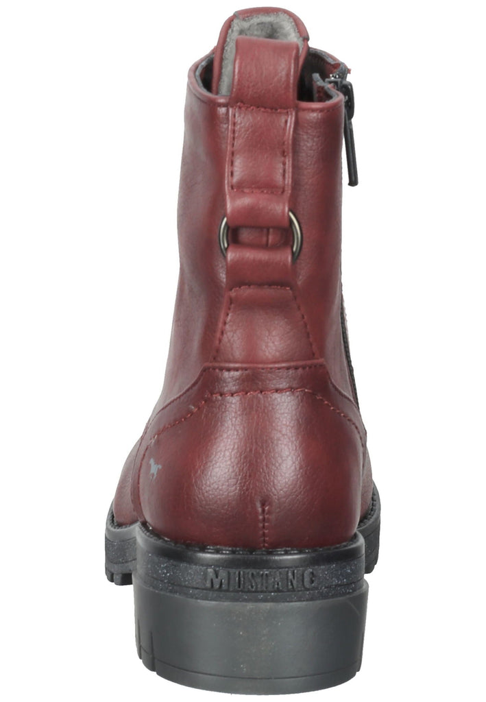 Mustang Stiefelette Lederimitat Bordeaux