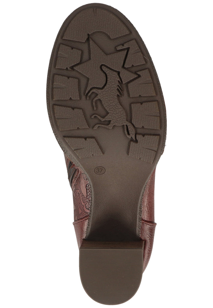 Mustang Stiefelette Lederimitat Bordeaux