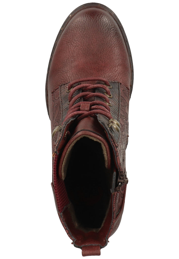 Mustang Stiefelette Lederimitat Bordeaux