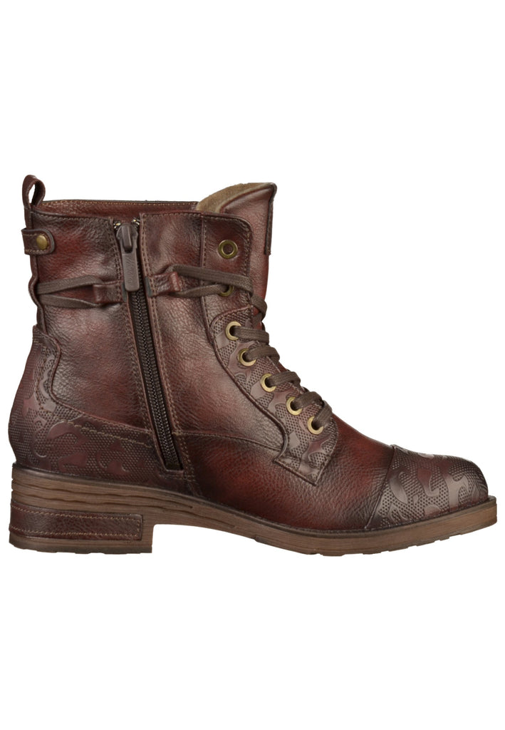 Mustang Stiefelette Lederimitat Bordeaux