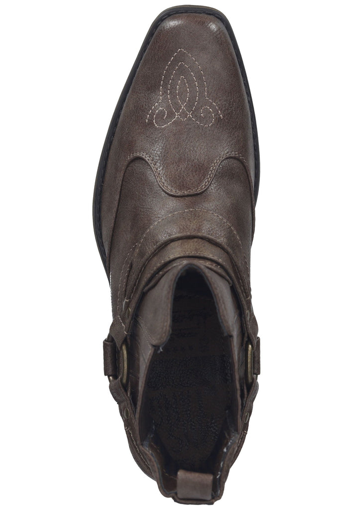 Mustang Stiefelette Lederimitat Braun