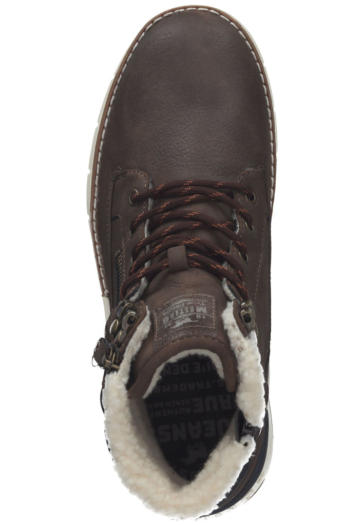 Mustang Stiefelette Lederimitat Braun Warmfutter