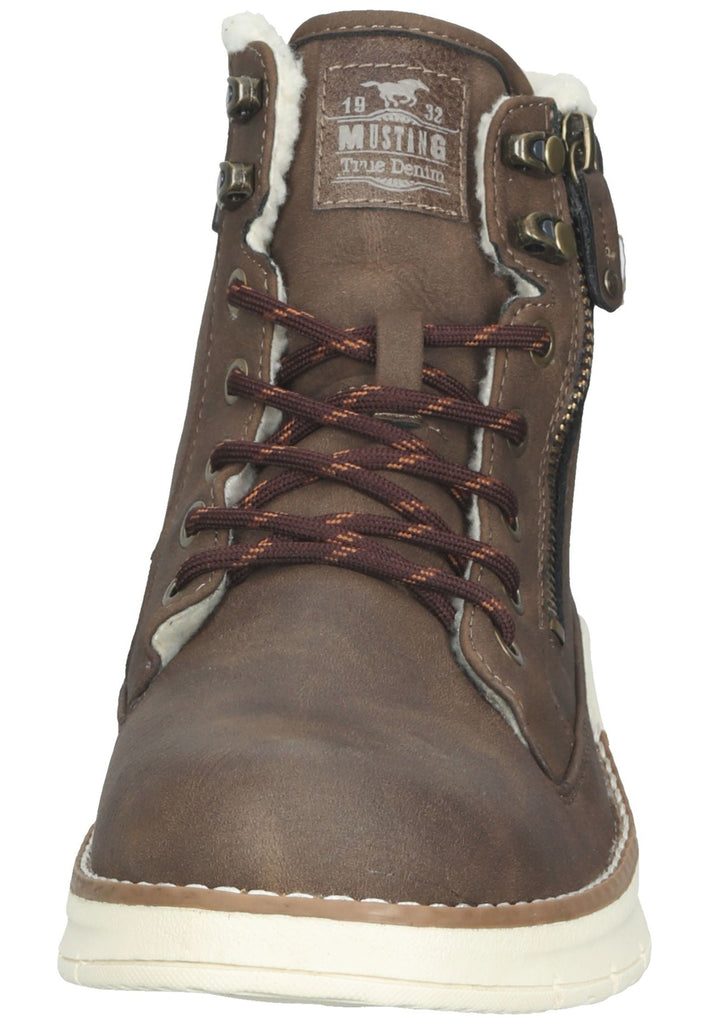 Mustang Stiefelette Lederimitat Braun Warmfutter
