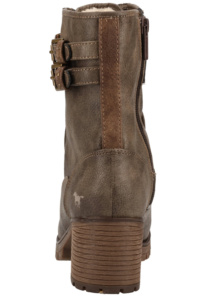 Mustang Stiefelette Lederimitat Braun Warmfutter