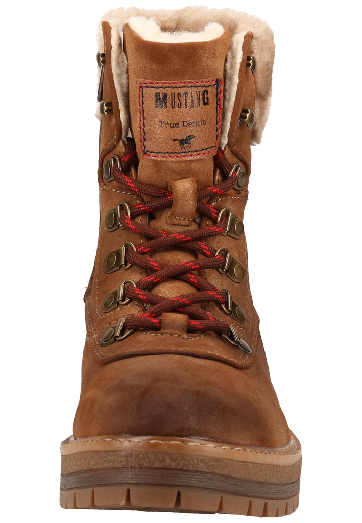 Mustang Stiefelette Lederimitat Braun Warmfutter