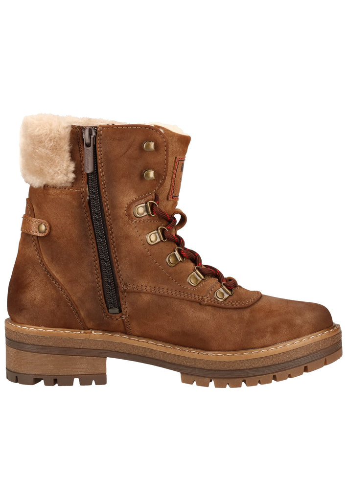 Mustang Stiefelette Lederimitat Braun Warmfutter