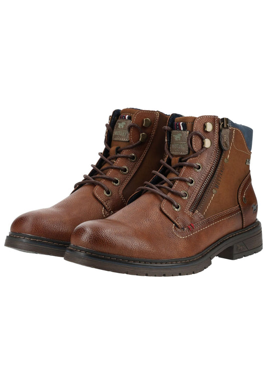 Mustang Stiefelette Lederimitat Braun Warmfutter