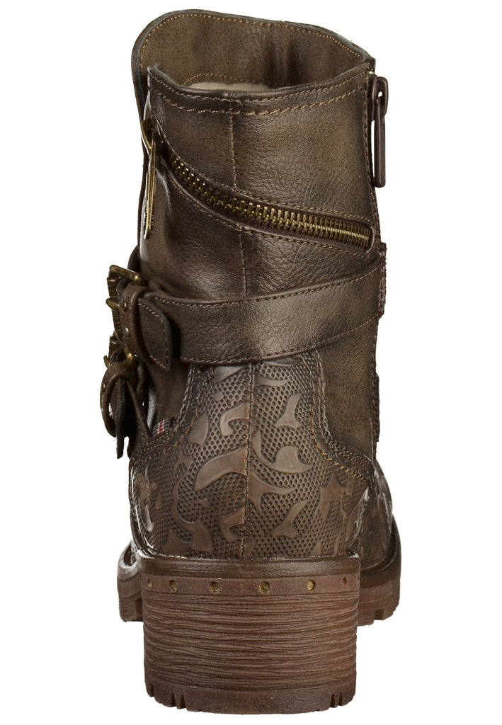Mustang Stiefelette Lederimitat Cigar