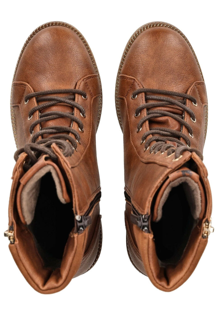 Mustang Stiefelette Lederimitat Cognac