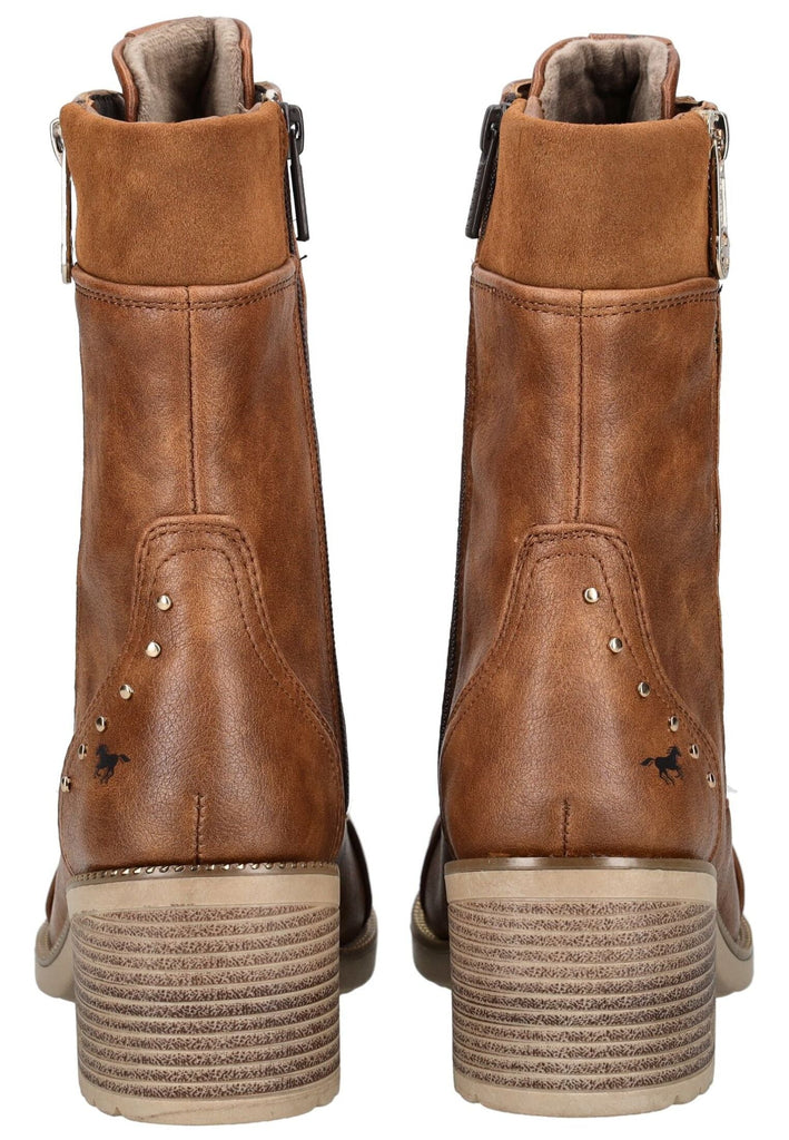Mustang Stiefelette Lederimitat Cognac