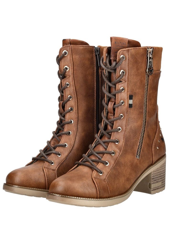 Mustang Stiefelette Lederimitat Cognac