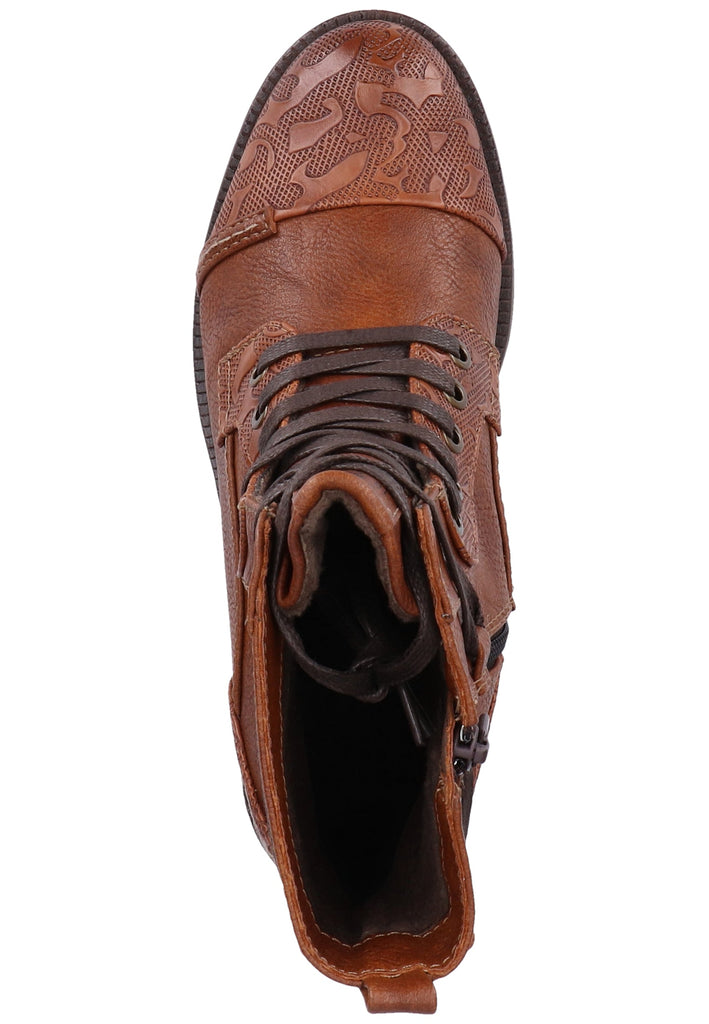 Mustang Stiefelette Lederimitat Cognac