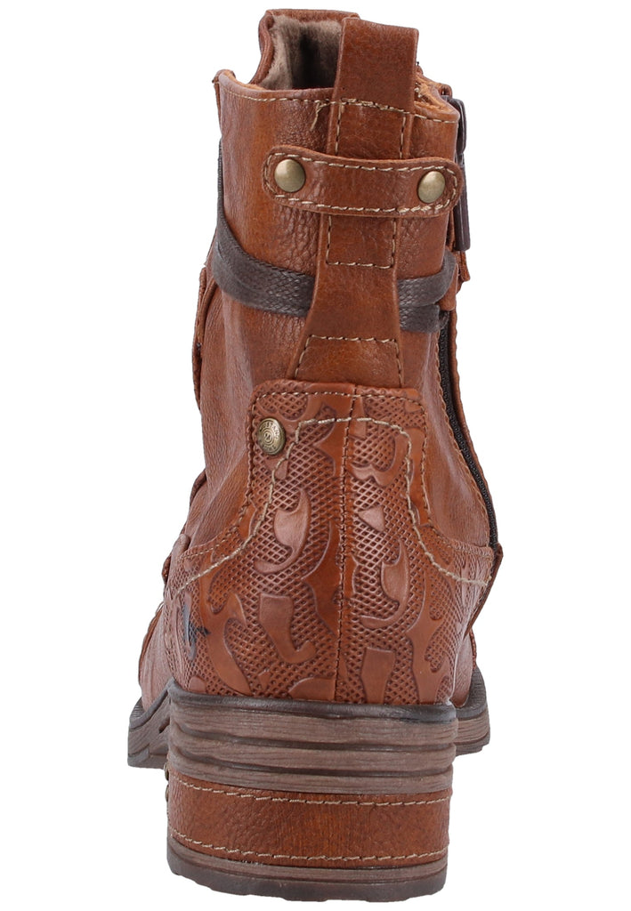 Mustang Stiefelette Lederimitat Cognac