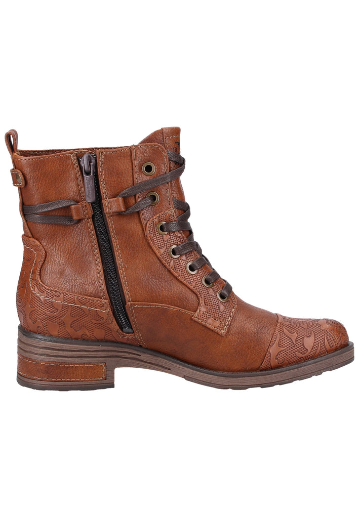 Mustang Stiefelette Lederimitat Cognac