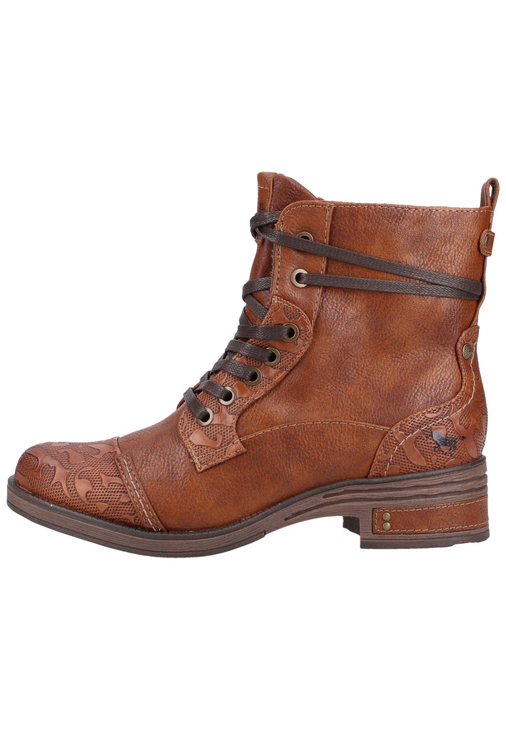 Mustang Stiefelette Lederimitat Cognac