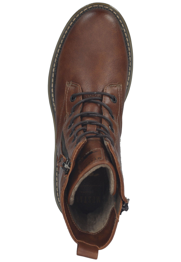 Mustang Stiefelette Lederimitat Cognac