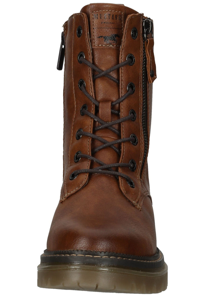 Mustang Stiefelette Lederimitat Cognac