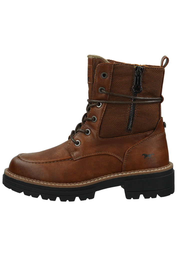 Mustang Stiefelette Lederimitat Cognac