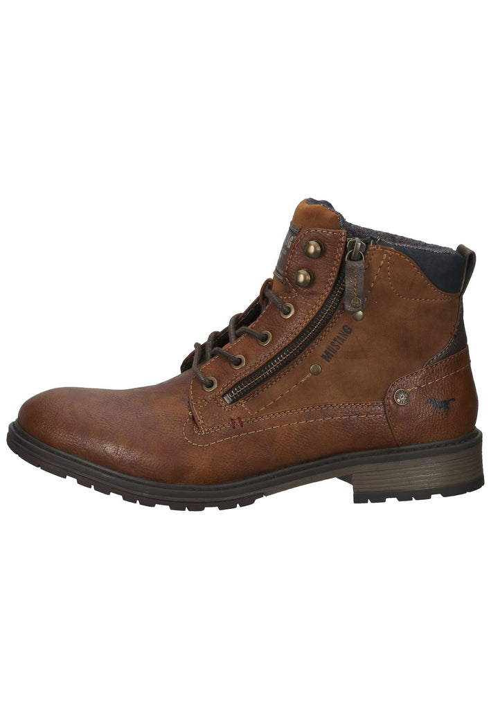 Mustang Stiefelette Lederimitat Cognac