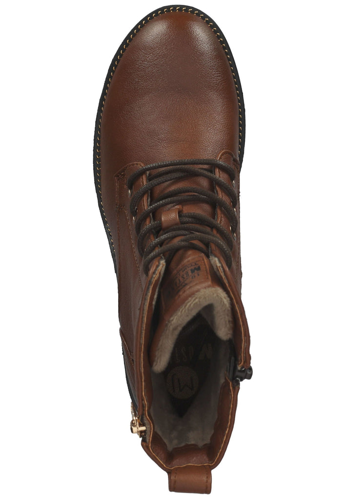 Mustang Stiefelette Lederimitat Cognac