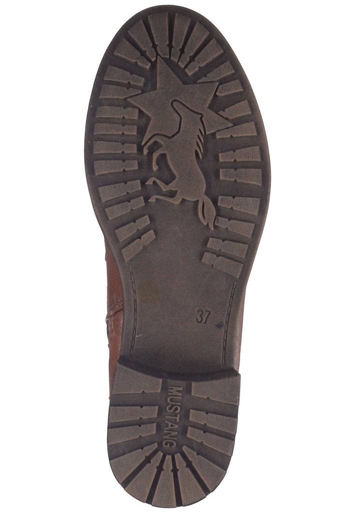 Mustang Stiefelette Lederimitat Cognac