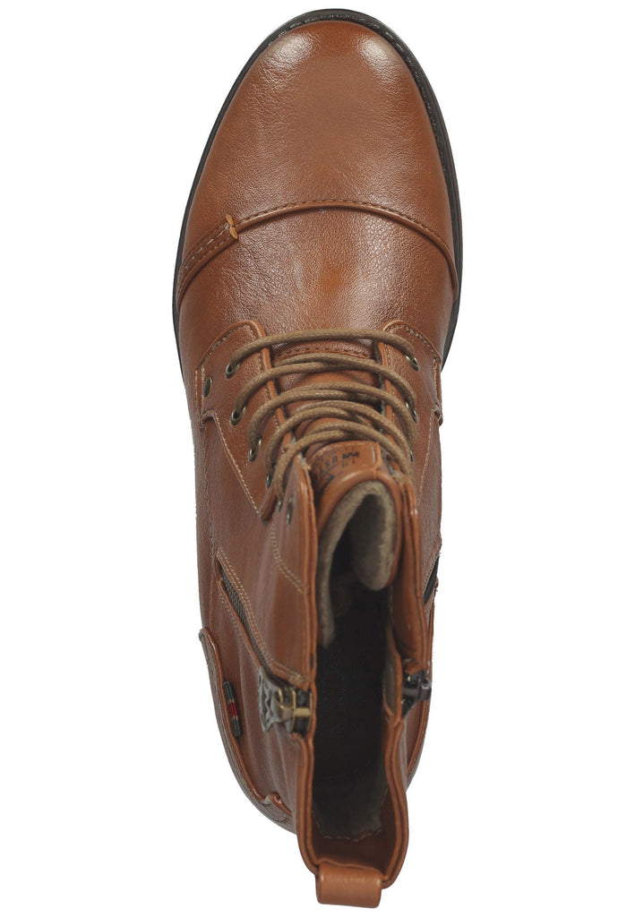 Mustang Stiefelette Lederimitat Cognac
