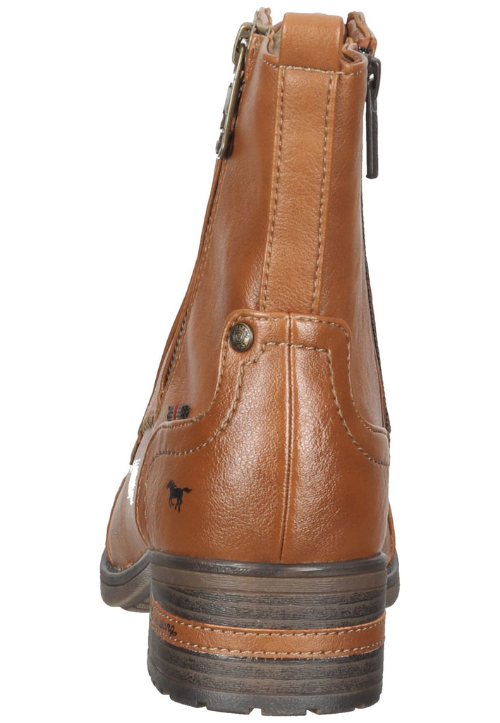 Mustang Stiefelette Lederimitat Cognac