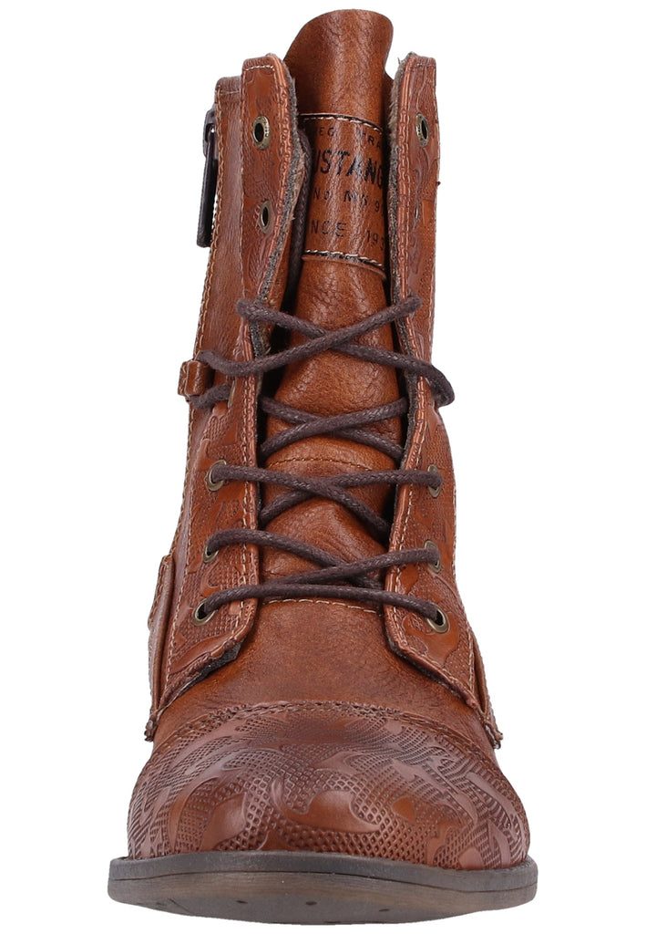 Mustang Stiefelette Lederimitat Cognac